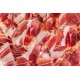 Jamón ibérico cebo cortado cuchillo y envasado al vacío