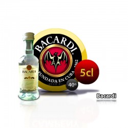 Botella miniatura ron Bacardi