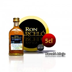 Botella miniatura ron Barcelo