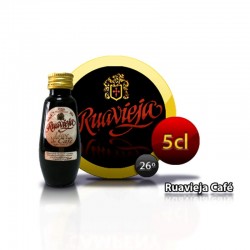 Botella mini licor de café Ruavieja