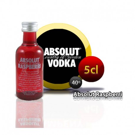 Miniatura Absolut Raspberri mini para bodas