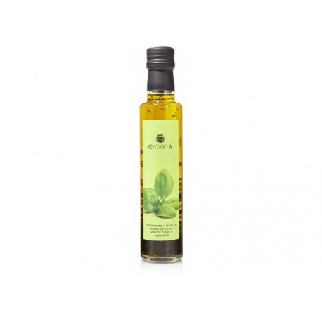 Aceite de oliva condimentado con Albahaca