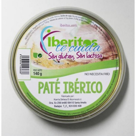 Paté ibérico sin lactosa 140gr