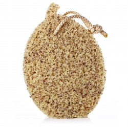 Esponja con huesos de aceituna exfoliante