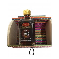 Baúl mini con licor de café para eventos