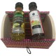 Aceite de oliva y vinagre con baúl