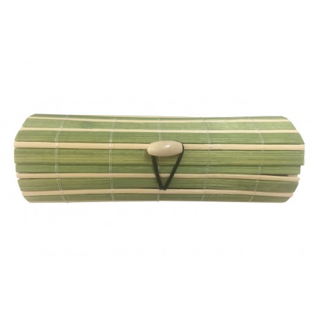 Baúl de madera mimbre beige-verde largo empresa