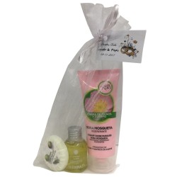 Pack empresas crema de manos rosa de mosqueta, champú suave y pastilla de jabón