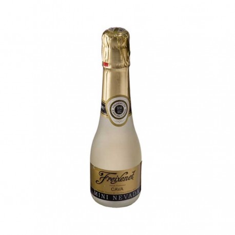 Botellita en miniatura de Cava Freixenet mini nevada.