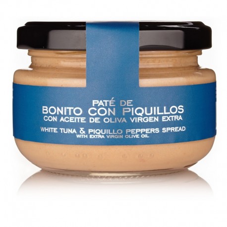 Tarro cristal paté de bonito y piquillos con aove 120 gr