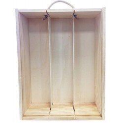 Estuche regalo de madera 3 para 3 botellas