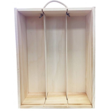 Estuche regalo de madera 3 para 3 botellas