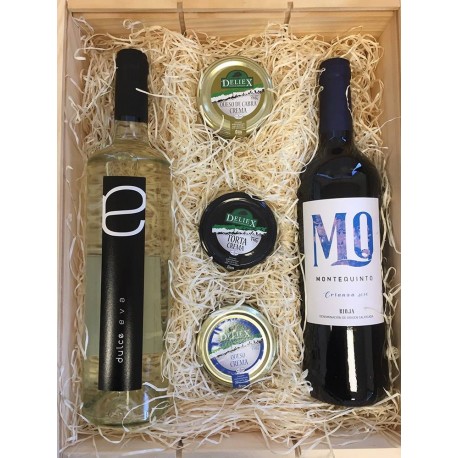 Regalo empresa estuche vinos y quesos