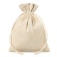 Saco de lino beige 15 x 20 cm
