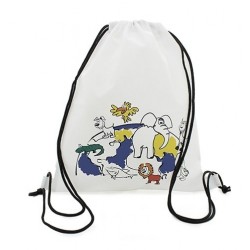 Mochila de cuerdas con ceras para colorear