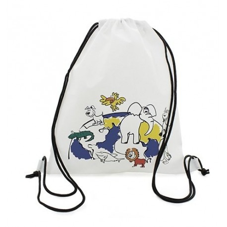 Mochila de cuerdas con ceras para colorear