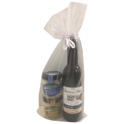Regalo para empresas de vino con tarros de queso