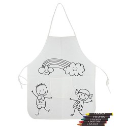 Detalle mandil infantil para colorear