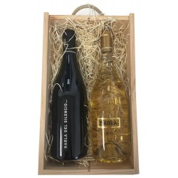Caja madera con vinos Habla