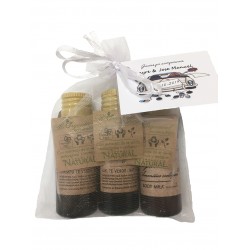 Gel Champú y Bodymilk en bolsa de organza 