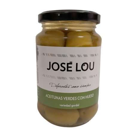 Aceitunas verdes con hueso - Variedad Gordal 355 gr