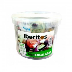 Cubo 30 monodosis: Vinagre - Aceite Virgen Extra - Sal, Iberitos