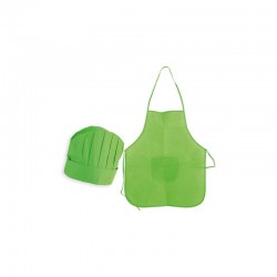 Delantal y Gorro de cocinero para regalos cumpleaños (Verde)