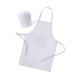 Delantal y Gorro de Cocinero para Niño Regalo Infantil (Blanco)