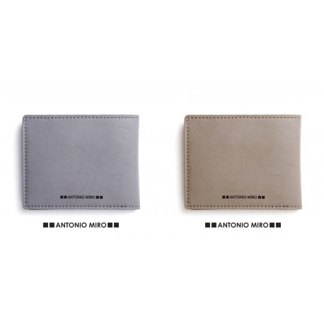Cartera Gris acabada en Piel