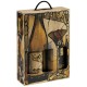 Estuche presentación para tres botellas.