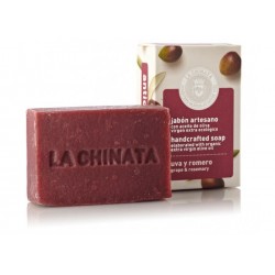 Pastilla de Jabón Artesano Antioxidante con Aceite de Oliva 'Uva Romero' de La Chinata