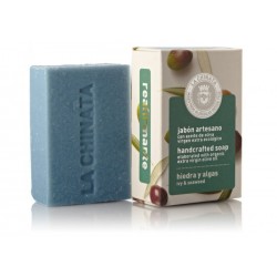 Pastilla de Jabón Artesano Reafirmante con Aceite de Oliva Ecológico 'Hiedra Algas' de La Chinata
