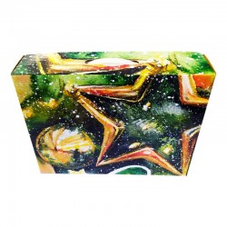 Caja de regalo de empresa grande con motivos navideños
