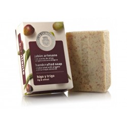 Pastilla de Jabón natural Exfoliante con Aceite de Oliva Ecológico 'Higo Trigo' de La Chinata
