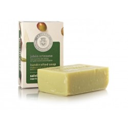 Pastilla de Jabón Artesano Purificante de Aceite de Oliva Ecológico 'Limoncillo Salvia' de La Chinata