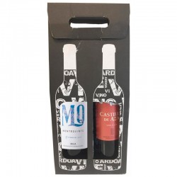 Estuche con dos botellas de vino para regalar