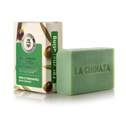 Pastilla de Jabón Artesanal Regenerador con Aceite de Oliva Ecológico 'Aloe Manzanilla' de La Chinata