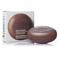 Pastilla de jabón exfoliante con AOVE Ecológico y huesos de aceituna de La Chinata