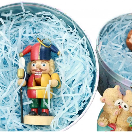 Virutas de papel para rellenar regalos 100 gr. color gris
