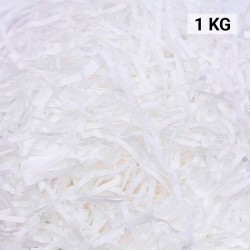 Virutas de papel para rellenar regalos 1 KG color amarillo