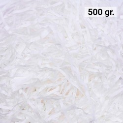 Virutas de papel para rellenar regalos 500 gr. color gris