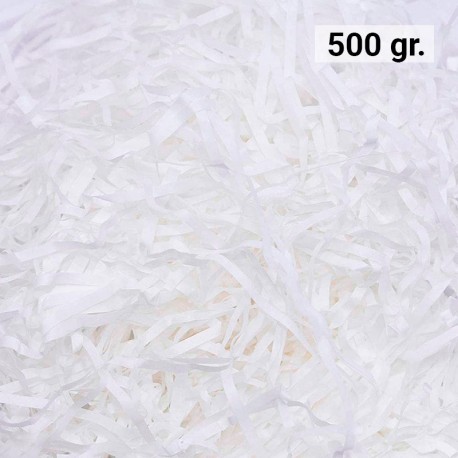 Virutas de papel para rellenar regalos 500 gr. color gris