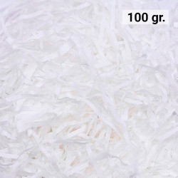 Virutas de papel para rellenar regalos 100 gr. color gris