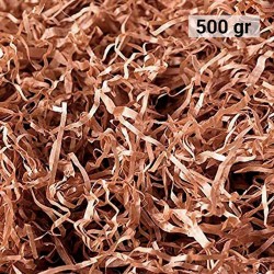 Virutas de papel para rellenar regalos 500 gr. color gris