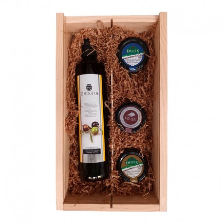 Estuche regalo aceite, quesos y paté