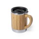 Taza de material Bambú y acero inox termica