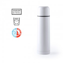 Termo Blanco con Taza en Acabado Brillante