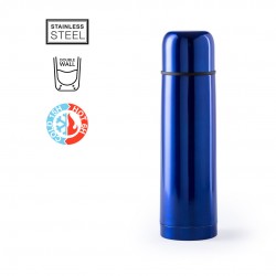 Termo Azul con Taza en Acabado Brillante