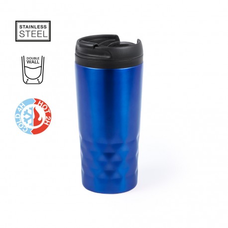Vaso Termo de aislante para llevar en color Azul