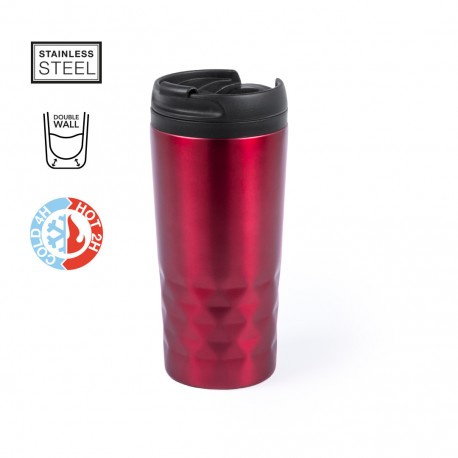 Vaso Termo aislante para llevar en color Rojo